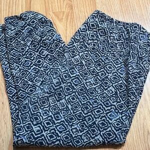 Sunday Large Geometric‎ Print Capris Cropped Pants Women's Size L